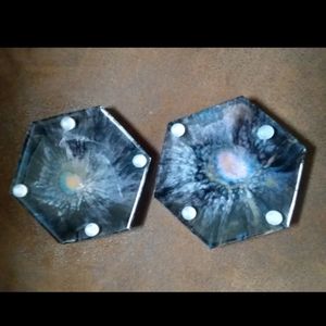 Handcrafted coasters.